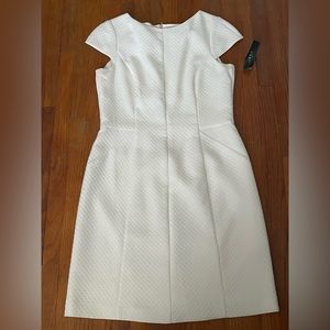 Ralph Lauren Cream colored cap sleeve dress size 14